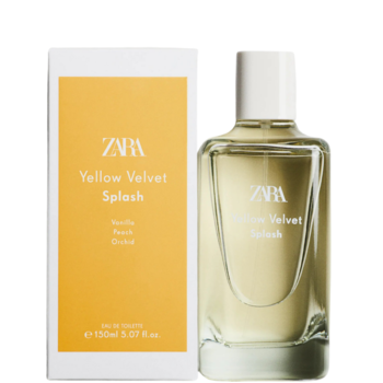Zara Yellow Velvet Splash